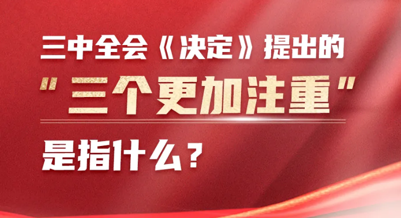 三中全會《決定》提出的“三個更加注重”是指什么？